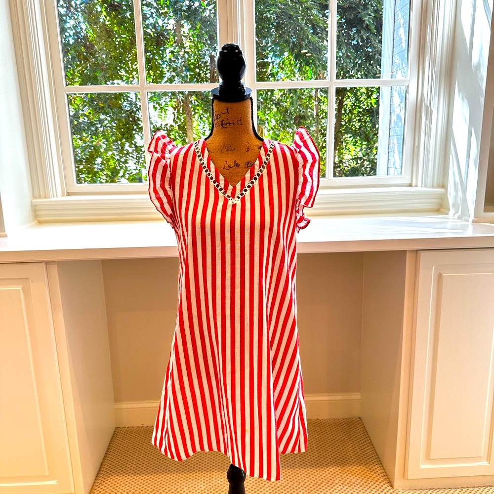 Red and White stripped Shein Dress